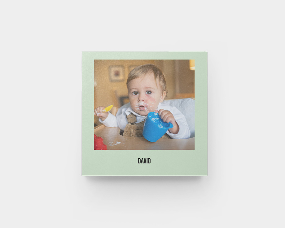 Kvadratisk M fotobog med blødt omslag