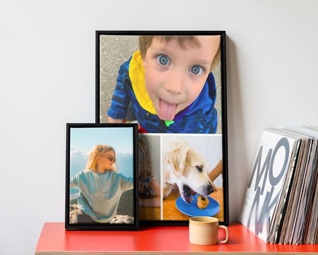 Udvalgte vægdekorationer med både collage og enkeltstående billeder