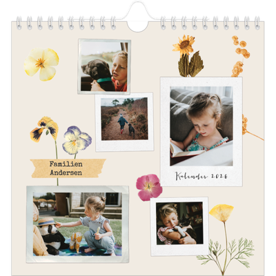 Årskalender kvadratisk — Vintage scrapbooking [kalender forside]