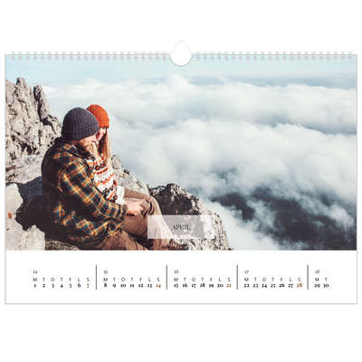 A3 Foto Kalender — Klassisk kalender [April]