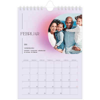 A5 Foto Kalender — Astrologi gradient [Februar]