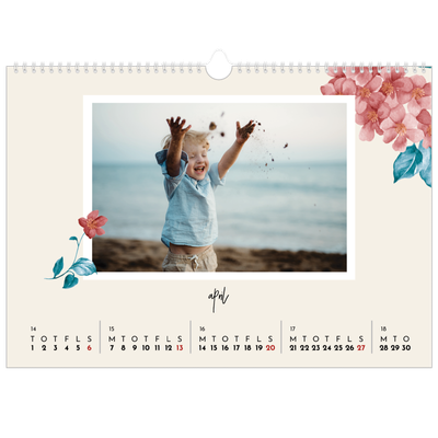 A3 Foto Kalender — Malte blomster [April]
