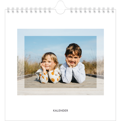 Årskalender kvadratisk — Transperant ramme [kalender forside]