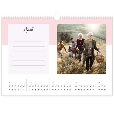 A3 Foto Kalender — Kalender med "To do"-liste [April]