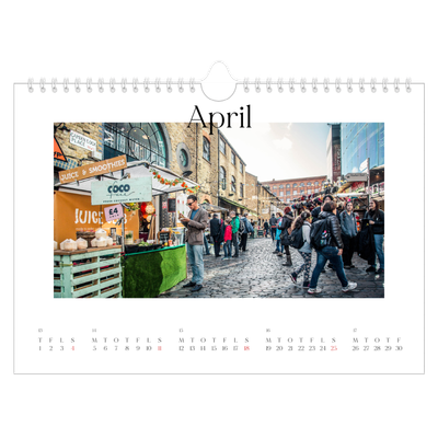 Fotokalender A4 — Min rejseskildring [April]