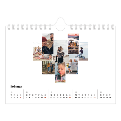 A5 Foto Kalender — Collage shapes [Februar]