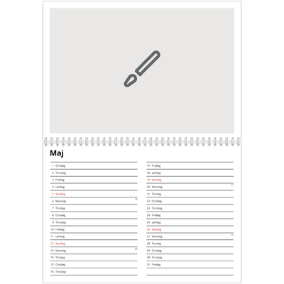 Fotokalender A4 dobbelt (30 x 40 cm) — Design selv [kalender forside]