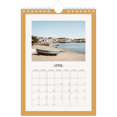 A5 Foto Kalender — Klassiske farver [April]