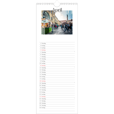 Køkkenkalender  — Min rejseskildring [April]