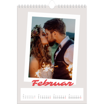 Fotokalender A4 (20 x 30 cm) — Signeret tryk [Februar]