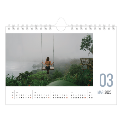 A5 Foto Kalender — Måneder i tal [Marts]