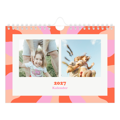 A5 Foto Kalender — Farveglad mønster [kalender forside]