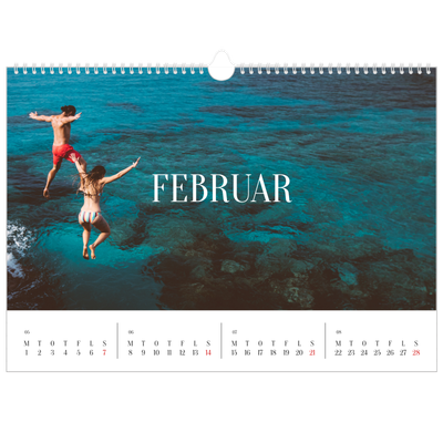 A3 Foto Kalender — Endeløs flugt [Februar]