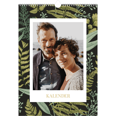 Årskalender A3 — Blomstret tapet [kalender forside]