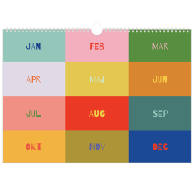 A3 Foto Kalender — Farverig kalender [kalender forside]
