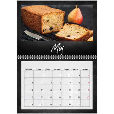 Fotokalender A4 dobbelt (30 x 40 cm) — Tavlestil [kalender forside]