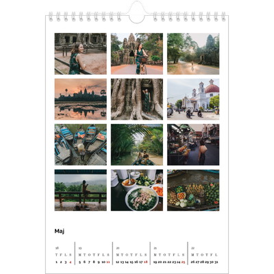 Fotokalender A4 (20 x 30 cm) — Billedgrid [kalender forside]