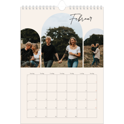 Fotokalender A4 (20 x 30 cm) — Buet billederamme [Februar]