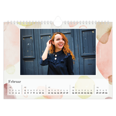 Fotokalender A4 — Akvarelspot [Februar]