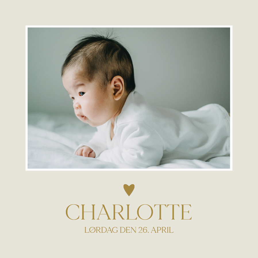 Invitationer — Lille guldhjerte