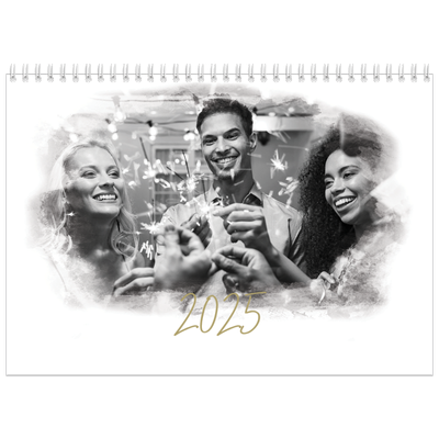 Fotokalender A4 dobbelt (30 x 40 cm) — Diffuse billederammer [kalender forside]