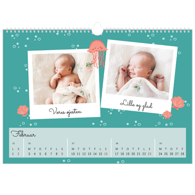 A3 Foto Kalender — Søde dyr [Februar]