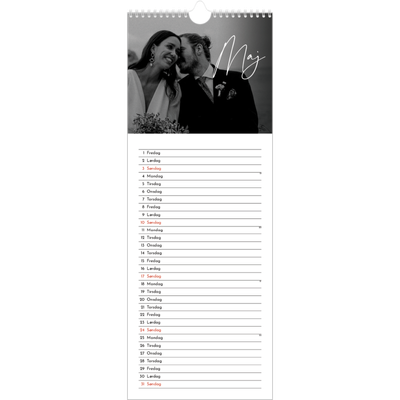 Køkkenkalender  — Elegant skrift [kalender forside]