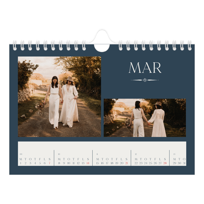A5 Foto Kalender — Skifer & seriffer [Marts]