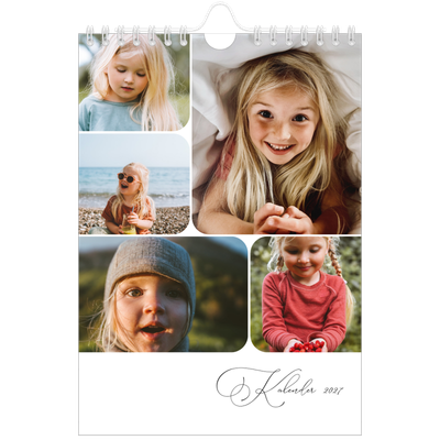 A5 Foto Kalender — Øjebliksbilleder og skrift [kalender forside]