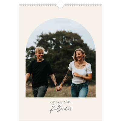 Årskalender A3 — Buet billederamme [kalender forside]