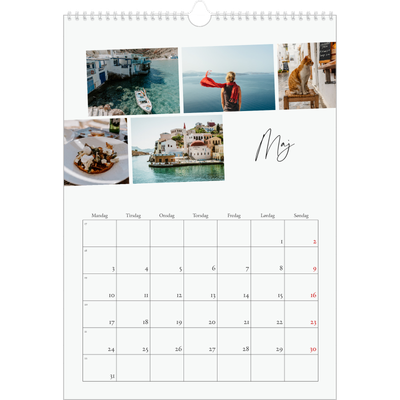 Årskalender A3 — Byferie (hvid) [Maj]