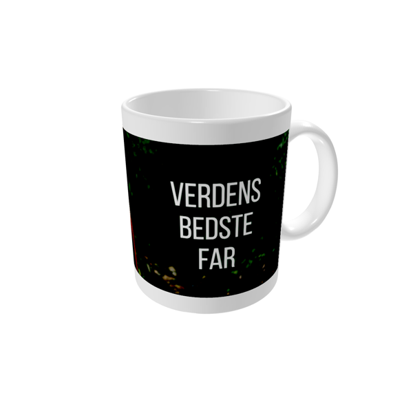 Krus med billede — Moderne far