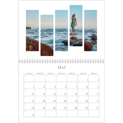 Fotokalender A4 dobbelt (30 x 40 cm) — Rejsemosaikker [Maj]