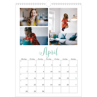 Årskalender A3 — Hej verden [April]