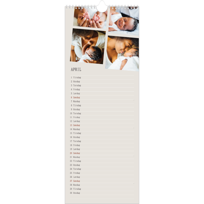 Køkkenkalender  — Dynamiske billeder [April]