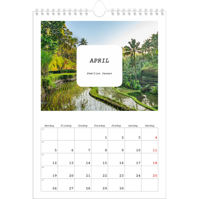 Fotokalender A4 (20 x 30 cm) — Den fulle historie [April]