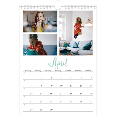 Fotokalender A4 (20 x 30 cm) — Hej verden [April]