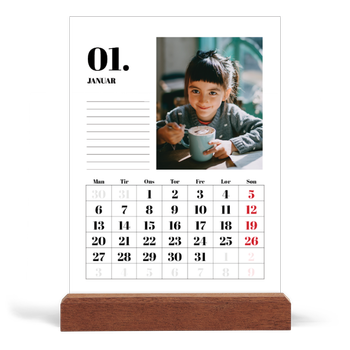 Staffeli kalender - stående — Serif og øjeblikke