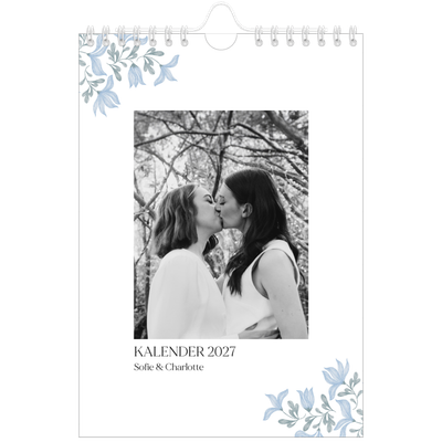 A5 Foto Kalender — Elegant blomstret [kalender forside]