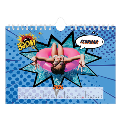 A5 Foto Kalender — Tegneserie [Februar]