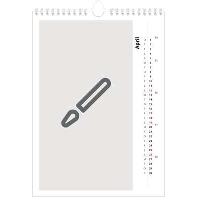Fotokalender A4 (20 x 30 cm) — Design selv [April]