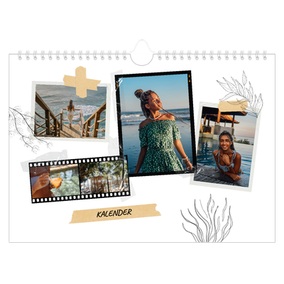 Fotokalender A4 — Scrapbook stil [kalender forside]