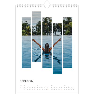 Fotokalender A4 (20 x 30 cm) — Rejsemosaikker [Februar]