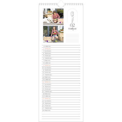 Køkkenkalender  — Enkel botanisk [Februar]