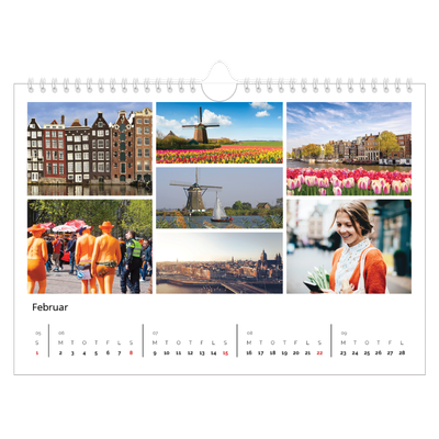 Fotokalender A4 — Billedgitter [Februar]