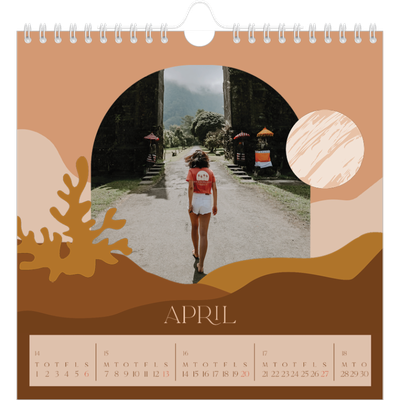 Årskalender kvadratisk — Neutrale bjerge [April]