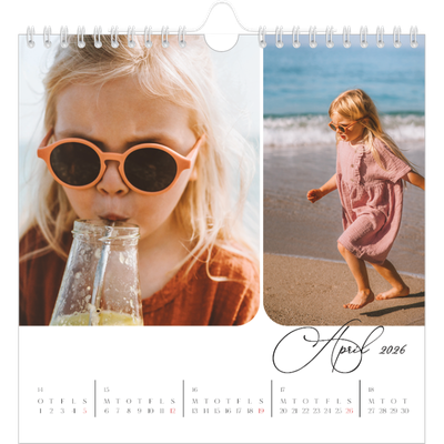 Årskalender kvadratisk — Øjebliksbilleder og skrift [April]