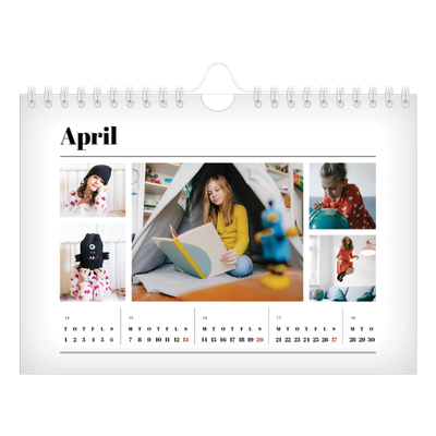 A5 Foto Kalender — Avisstil [April]