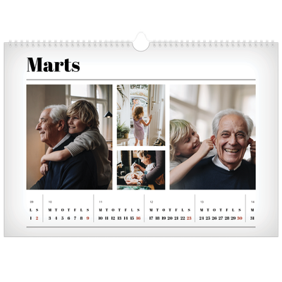 A3 Foto Kalender — Avisstil [Marts]