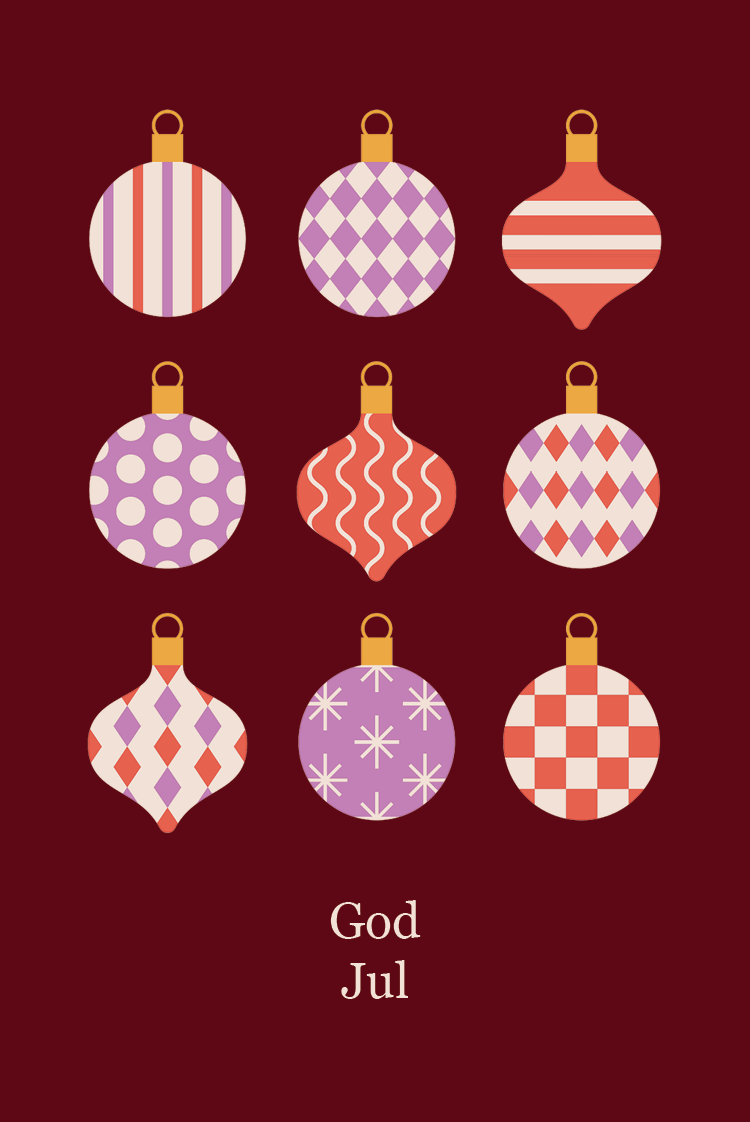 Kort — Julekuglemønstre